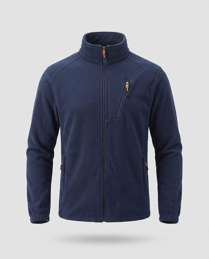 Men's fleece jacket with warming inner lining, stand-up collar and zip pockets Hudson & Parker