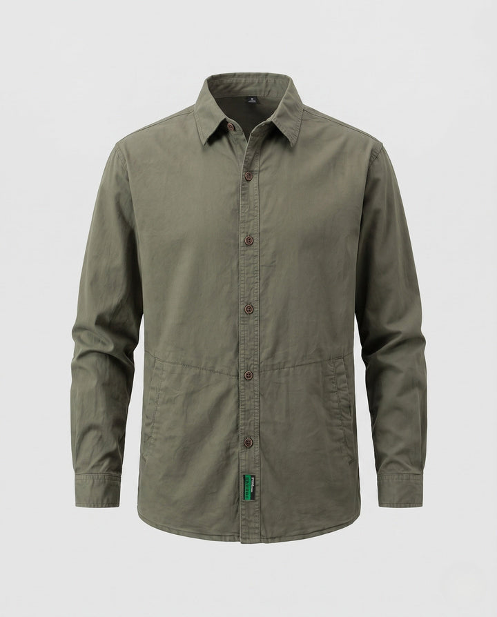 Men's shirt jacket-blouson made of blend with waist seam and light canvas structure Hudson & Parker