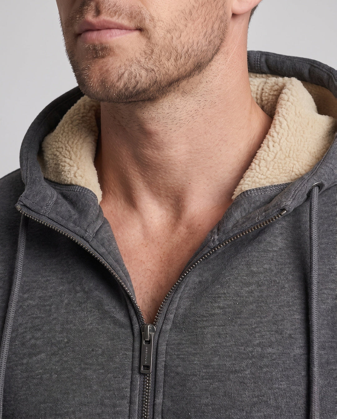 Men's hoodie sweat set with teddy lining, zip pockets and elastic waistband Hudson & Parker
