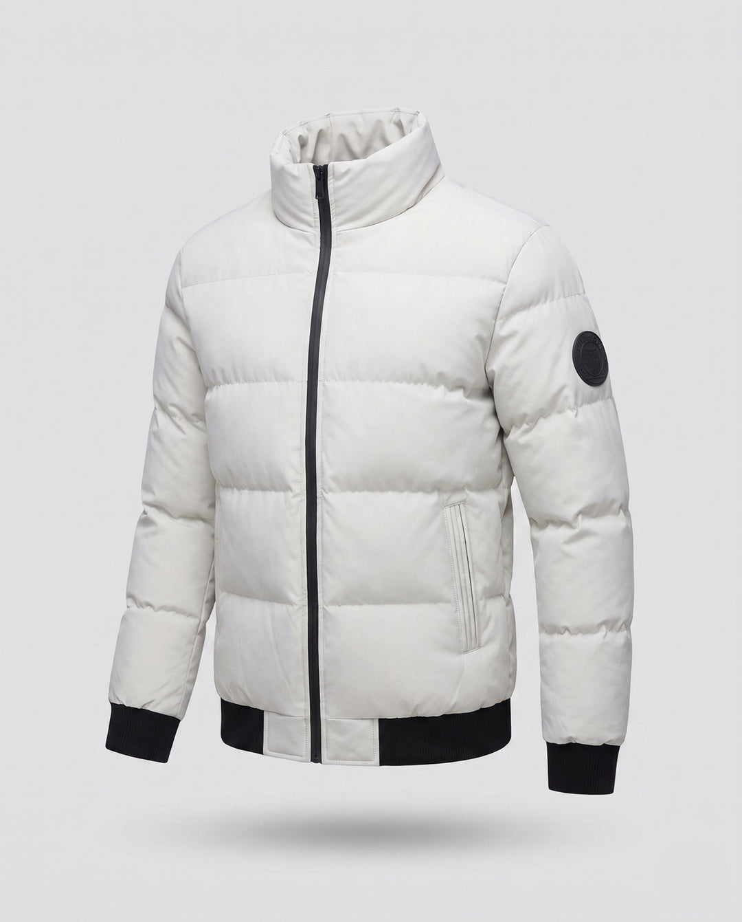 Men's short blouson in quilted puffer look with windproof outer layer and ribbed finishes Hudson & Parker