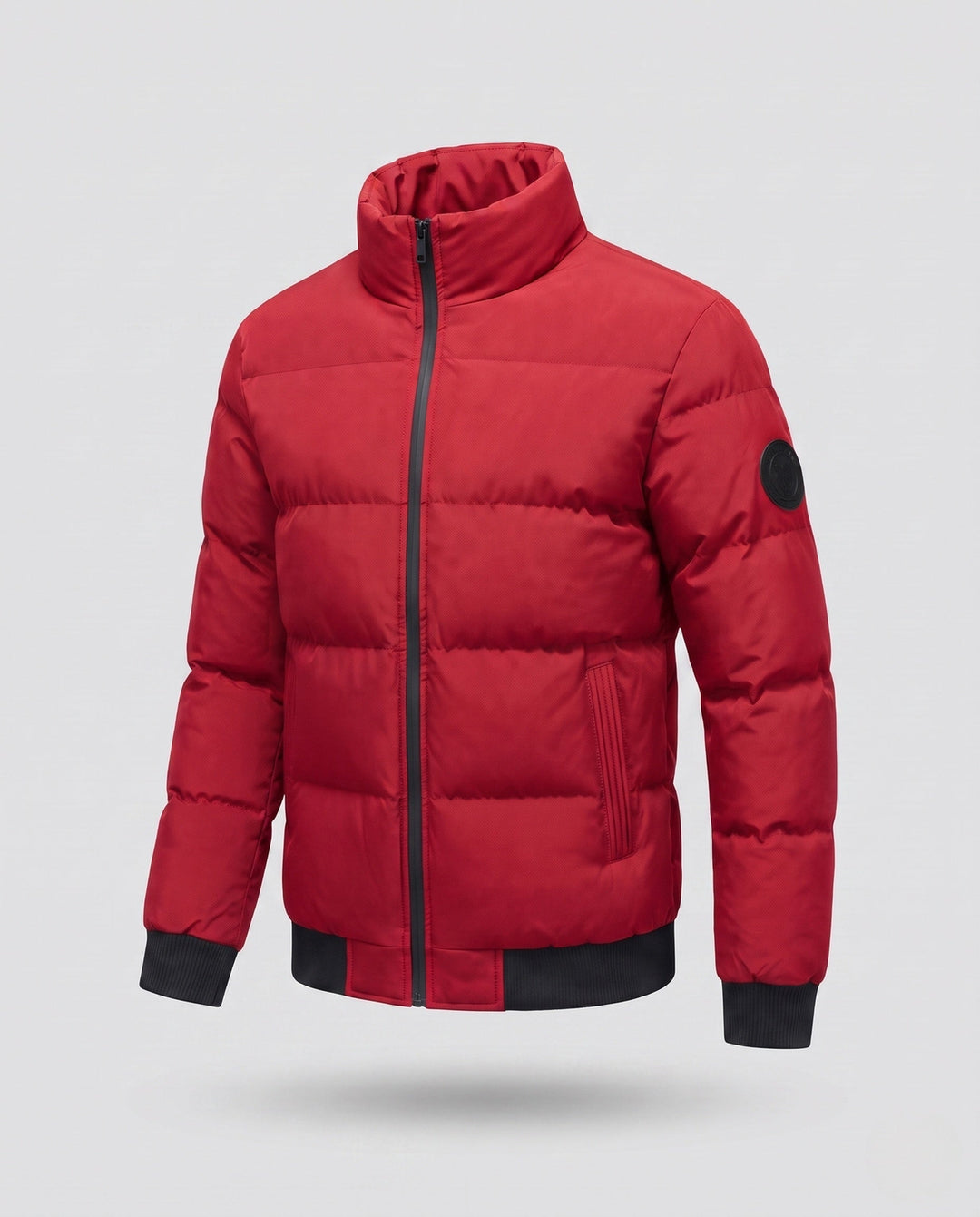 Men's short blouson in quilted puffer look with windproof outer layer and ribbed finishes Hudson & Parker