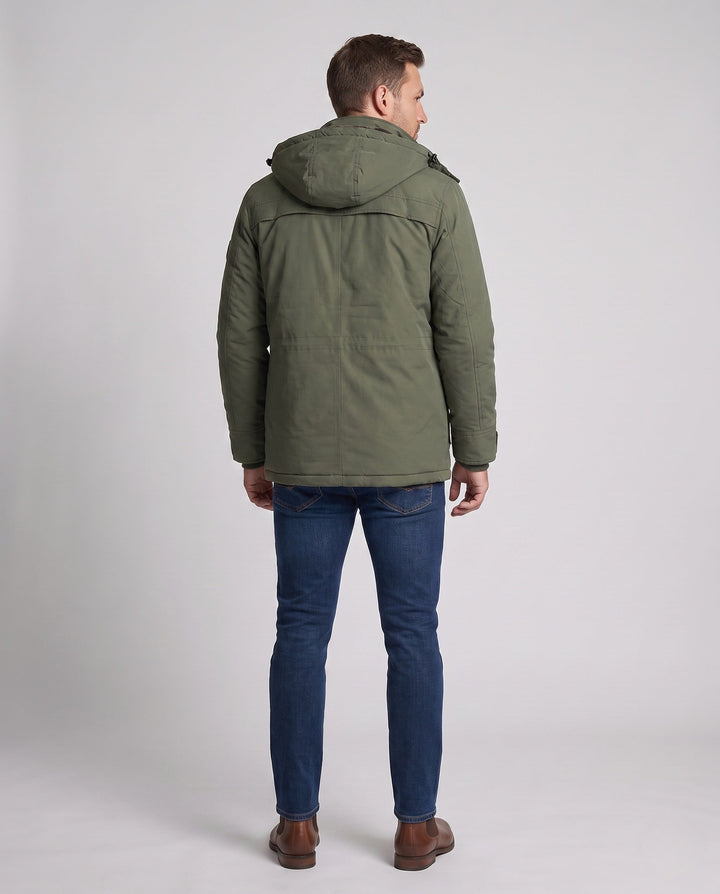 Men's short padded field blouson with quilted thermal lining and flap pockets Hudson & Parker