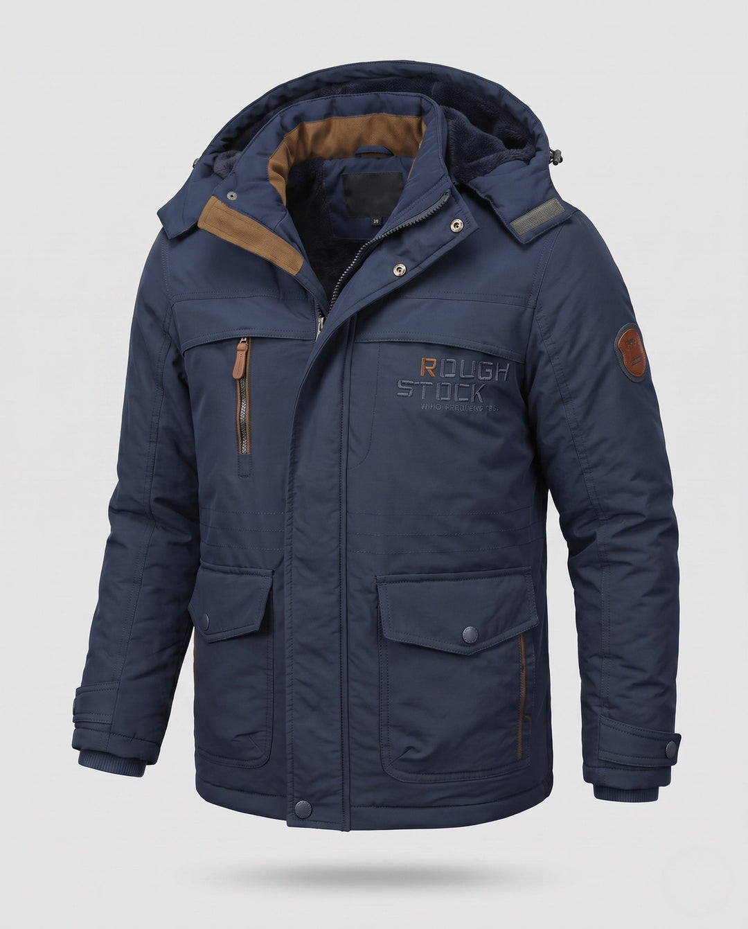 Men's short padded field blouson with quilted thermal lining and flap pockets Hudson & Parker