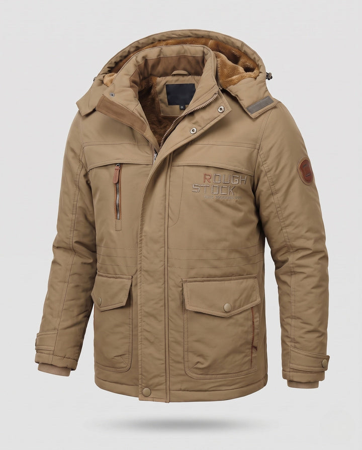 Men's short padded field blouson with quilted thermal lining and flap pockets Hudson & Parker