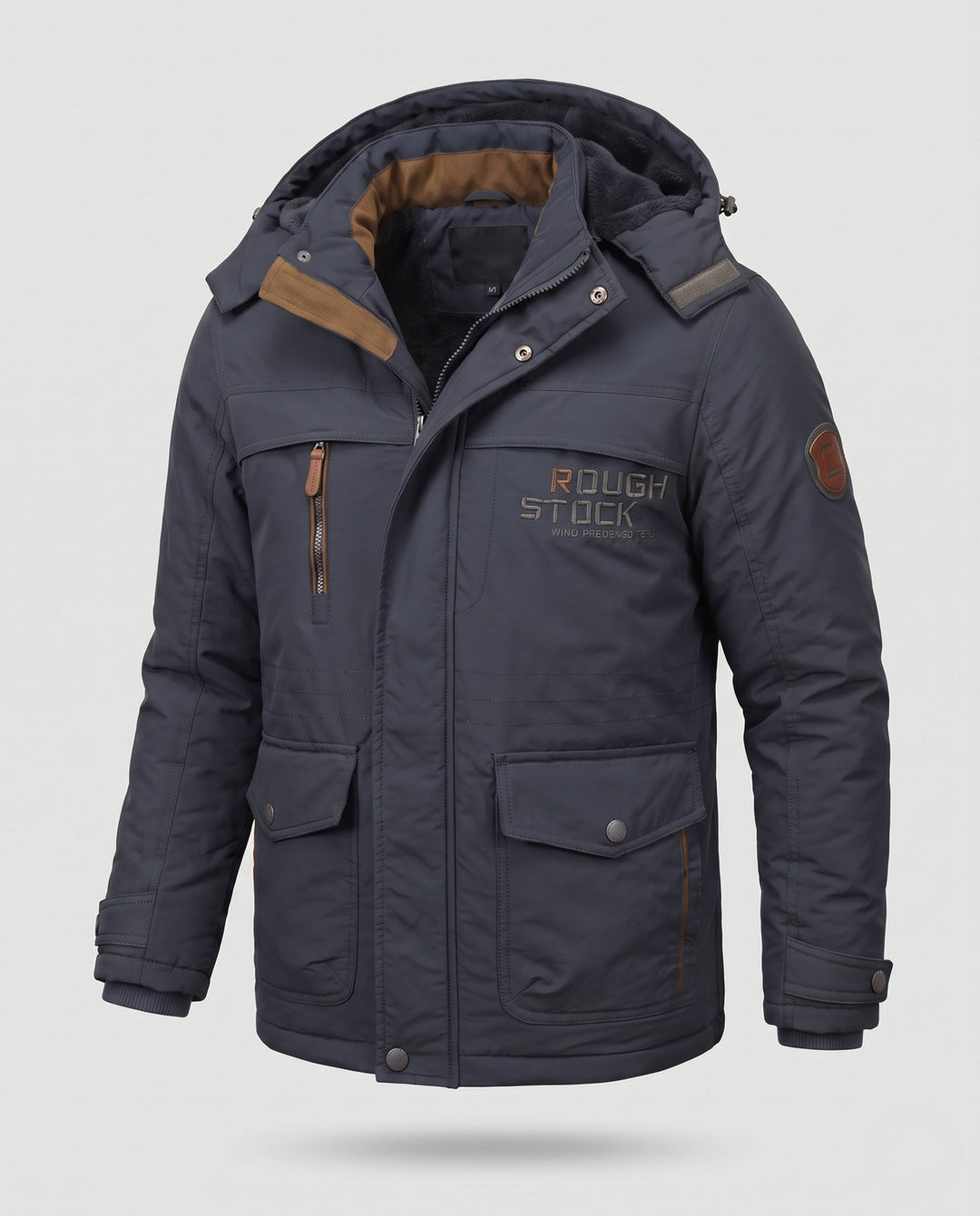 Men's short padded field blouson with quilted thermal lining and flap pockets Hudson & Parker