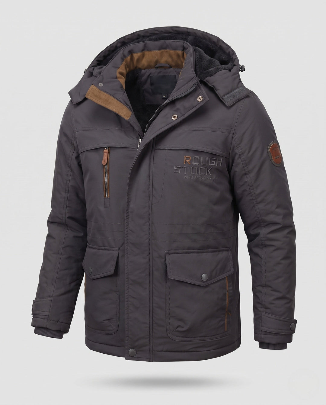 Men's short padded field blouson with quilted thermal lining and flap pockets Hudson & Parker
