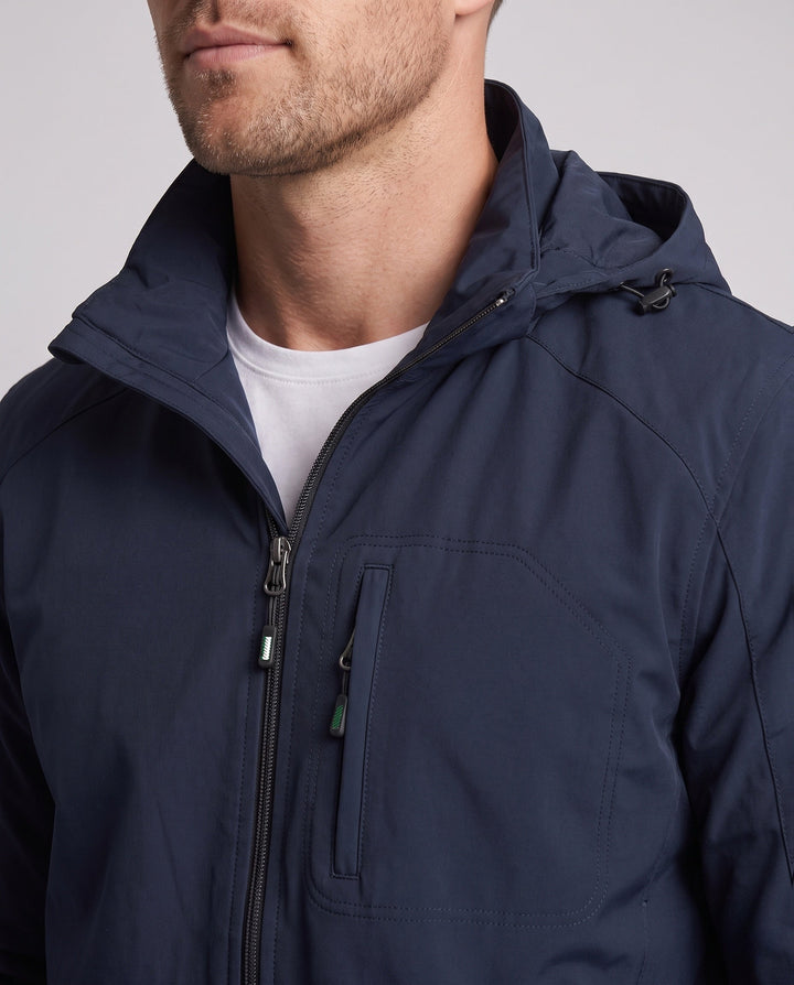 Men's Lightweight Breathable Field Jacket with Hood and Mesh Lining Hudson & Parker