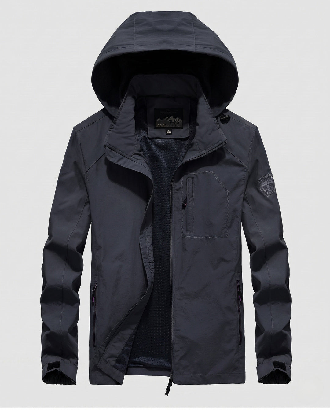 Men's Lightweight Breathable Field Jacket with Hood and Mesh Lining Hudson & Parker
