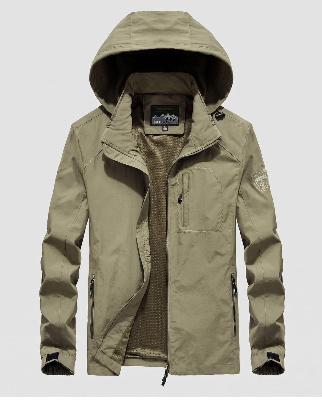 Men's Lightweight Breathable Field Jacket with Hood and Mesh Lining Hudson & Parker