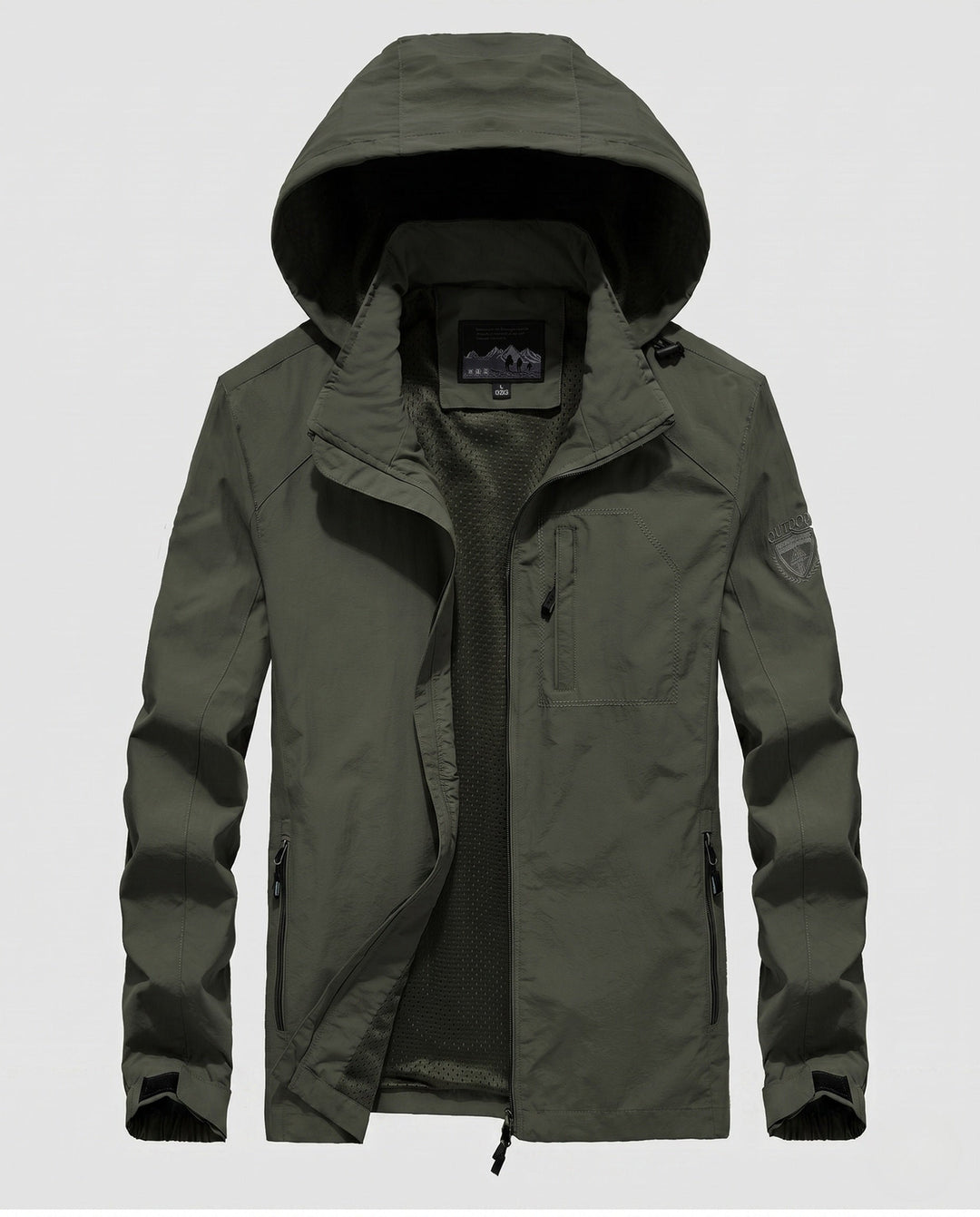 Men's Lightweight Breathable Field Jacket with Hood and Mesh Lining Hudson & Parker