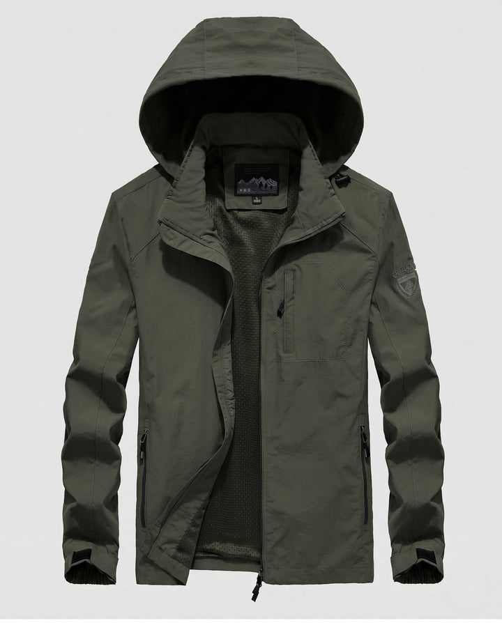 Men's Lightweight Breathable Field Jacket with Hood and Mesh Lining Hudson & Parker