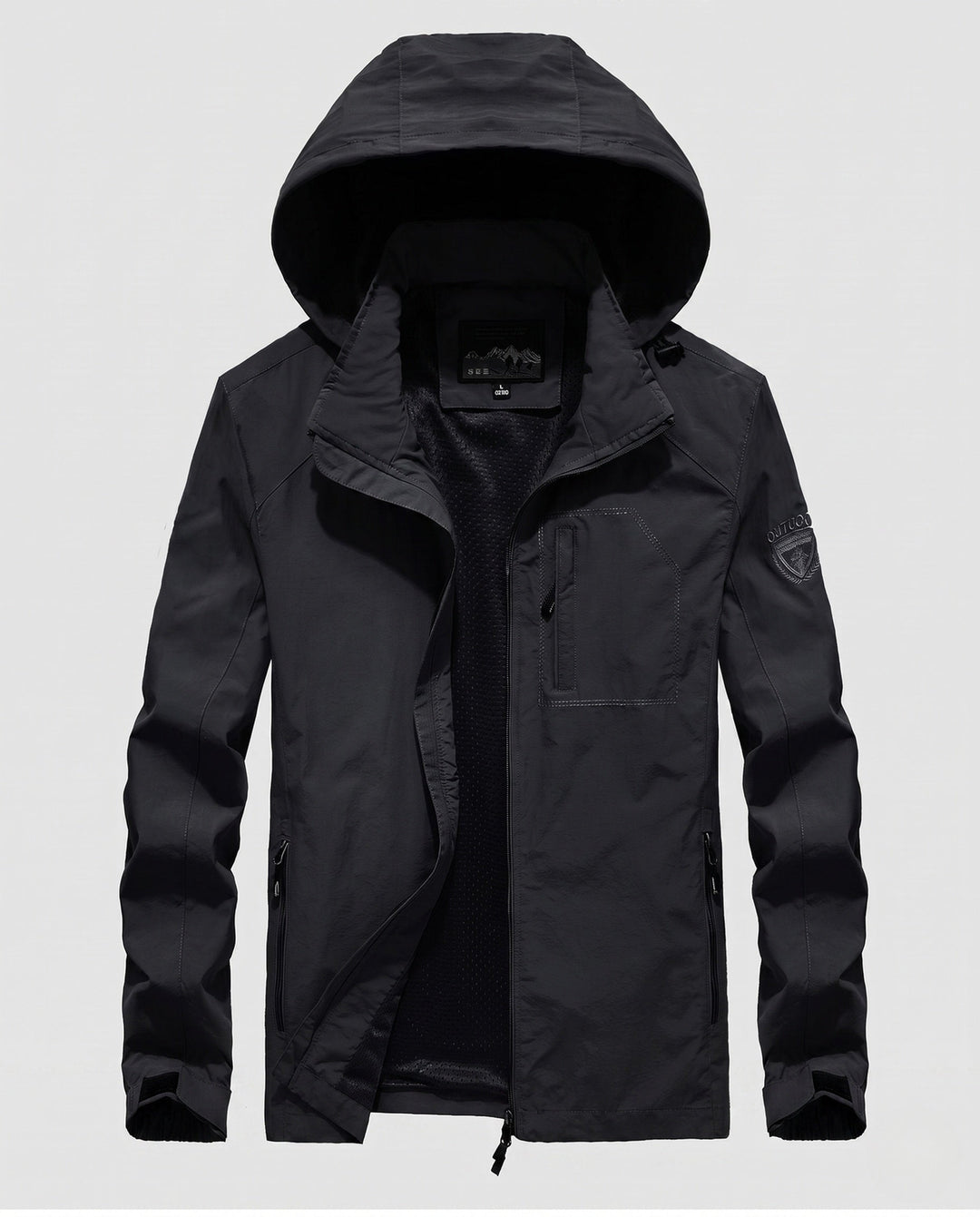 Men's Lightweight Breathable Field Jacket with Hood and Mesh Lining Hudson & Parker