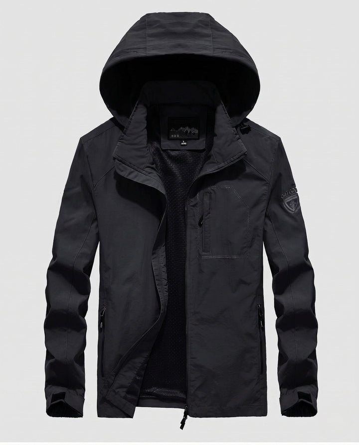Men's Lightweight Breathable Field Jacket with Hood and Mesh Lining Hudson & Parker