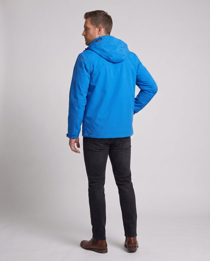Men's lightweight water-repellent hooded jacket with padded lining and adjustable cuffs Hudson & Parker