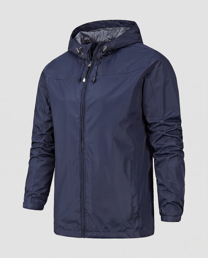 Men's lightweight water-repellent hooded jacket with padded lining and adjustable cuffs Hudson & Parker