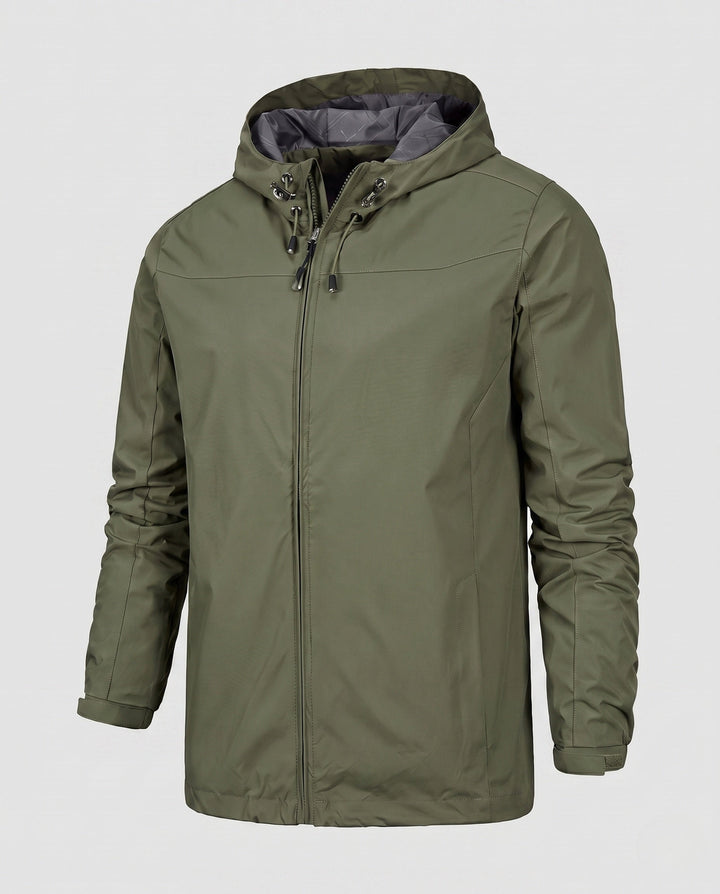 Men's lightweight water-repellent hooded jacket with padded lining and adjustable cuffs Hudson & Parker