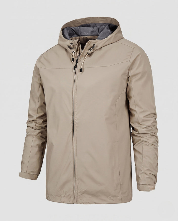Men's lightweight water-repellent hooded jacket with padded lining and adjustable cuffs Hudson & Parker