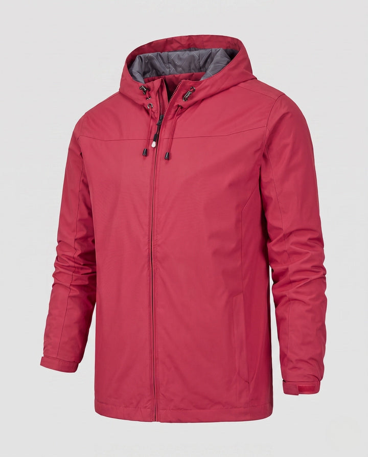 Men's lightweight water-repellent hooded jacket with padded lining and adjustable cuffs Hudson & Parker