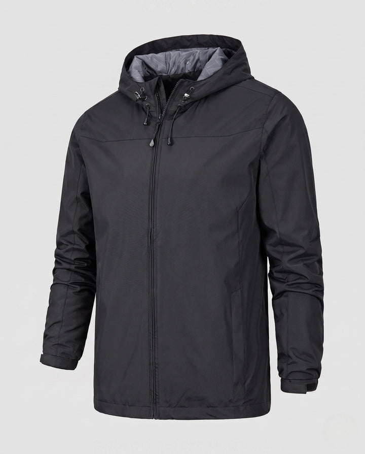 Men's lightweight water-repellent hooded jacket with padded lining and adjustable cuffs Hudson & Parker