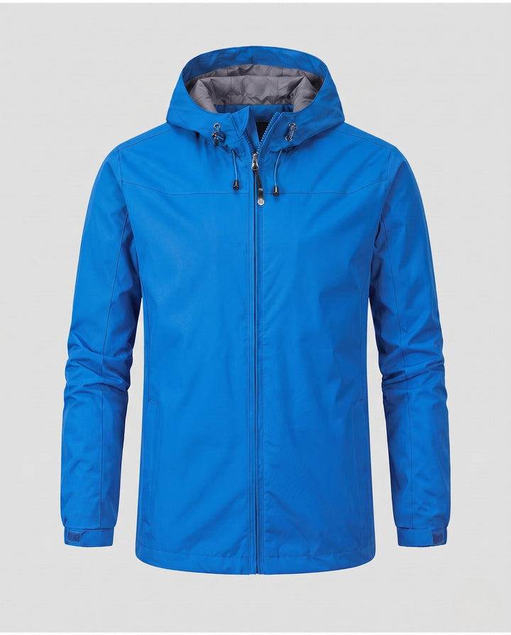 Men's Lightweight Water-Repellent Hooded Jacket with Adjustable Hood and Subtle Thermal Lining Hudson & Parker
