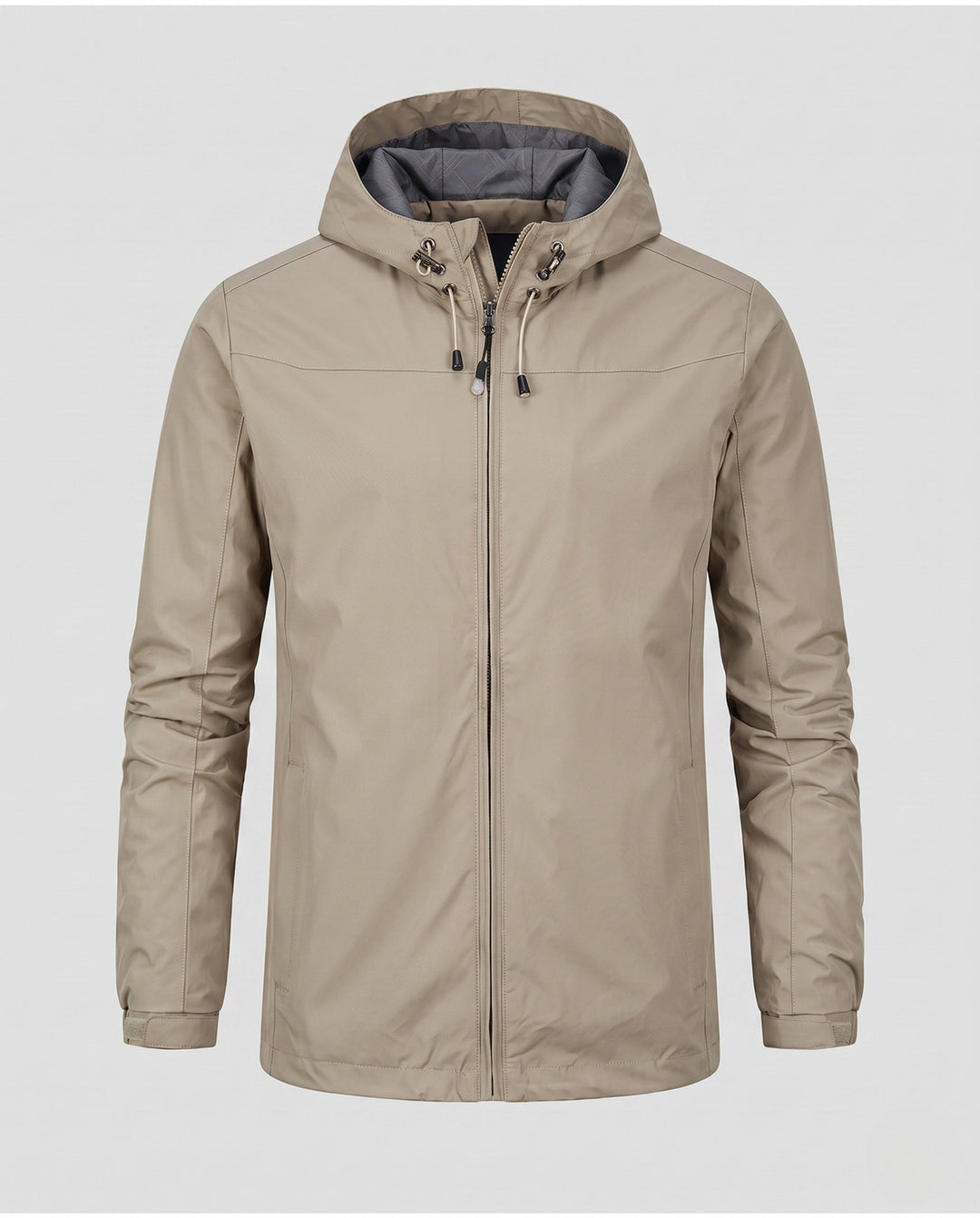 Men's Lightweight Water-Repellent Hooded Jacket with Adjustable Hood and Subtle Thermal Lining Hudson & Parker