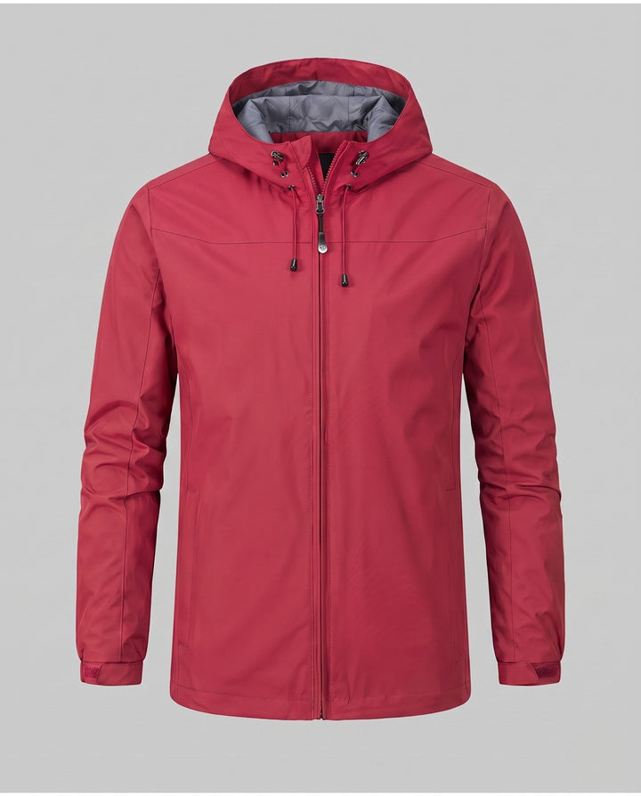 Men's Lightweight Water-Repellent Hooded Jacket with Adjustable Hood and Subtle Thermal Lining Hudson & Parker