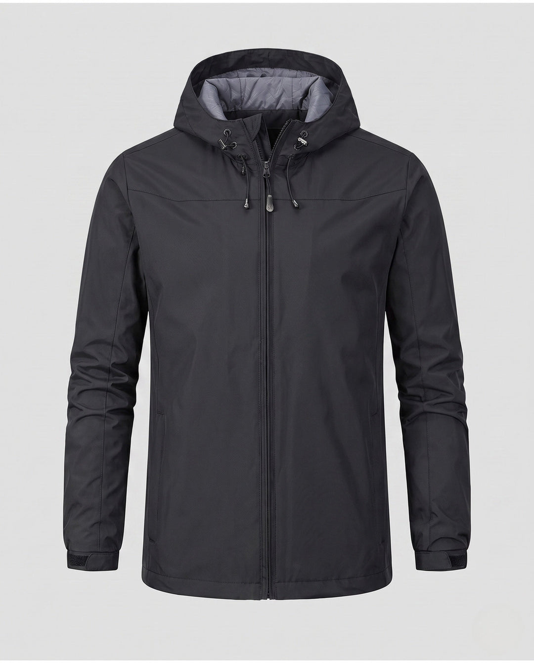 Men's Lightweight Water-Repellent Hooded Jacket with Adjustable Hood and Subtle Thermal Lining Hudson & Parker