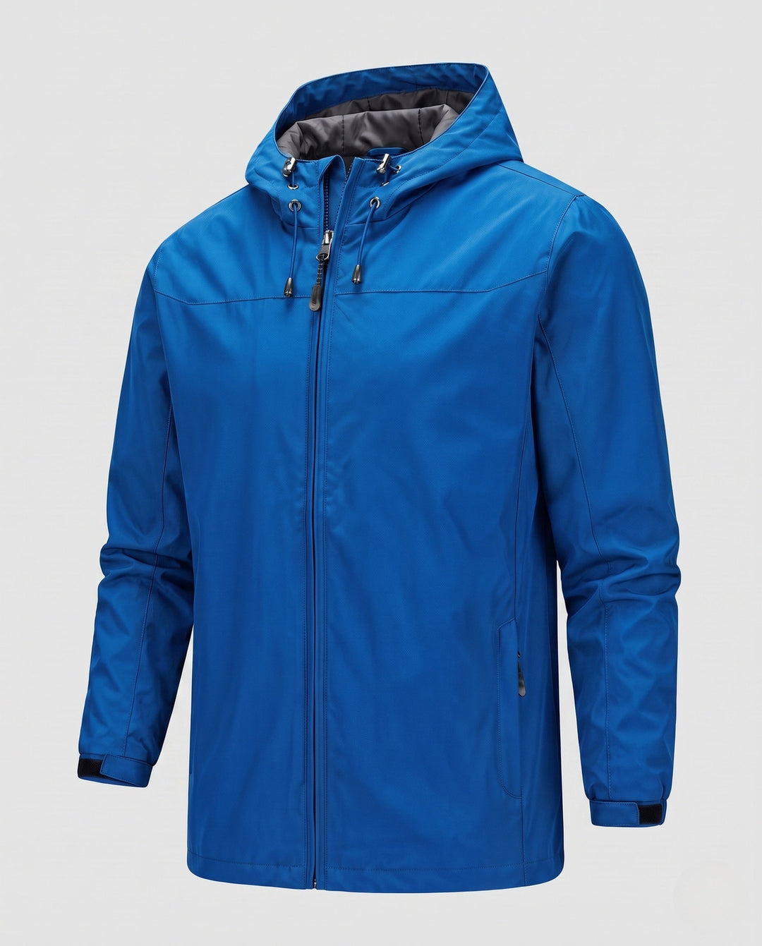 Men's lightweight wind and water repellent hooded jacket with adjustable hood and zippered pockets Hudson & Parker