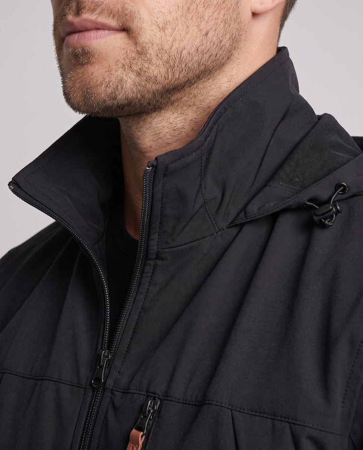 Men's lightweight windproof casual zip jacket with chest zipper pocket Hudson & Parker