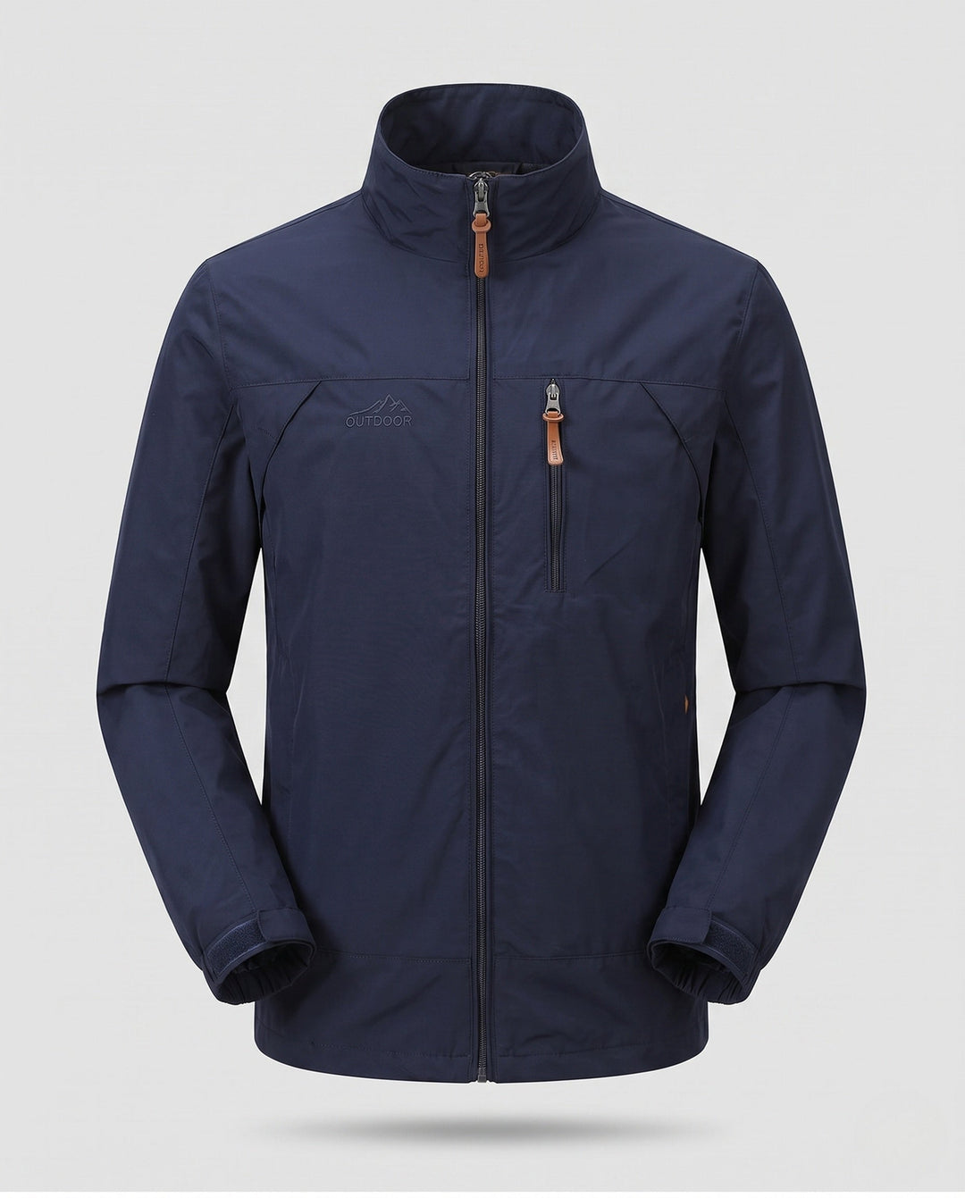 Men's lightweight windproof casual zip jacket with chest zipper pocket Hudson & Parker