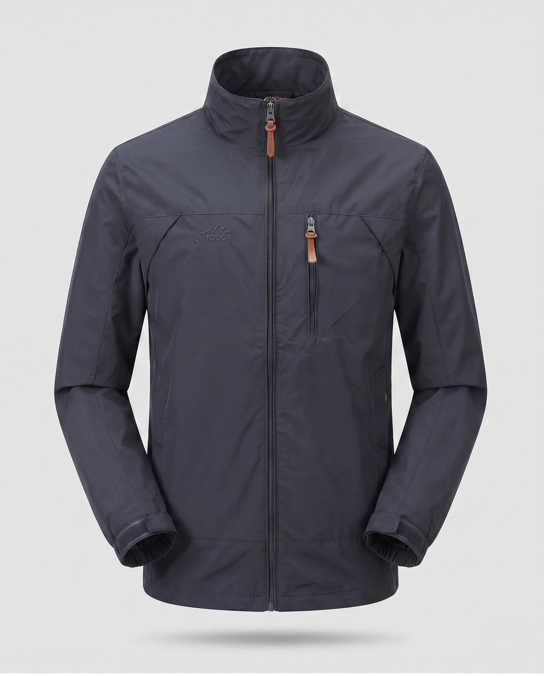 Men's lightweight windproof casual zip jacket with chest zipper pocket Hudson & Parker