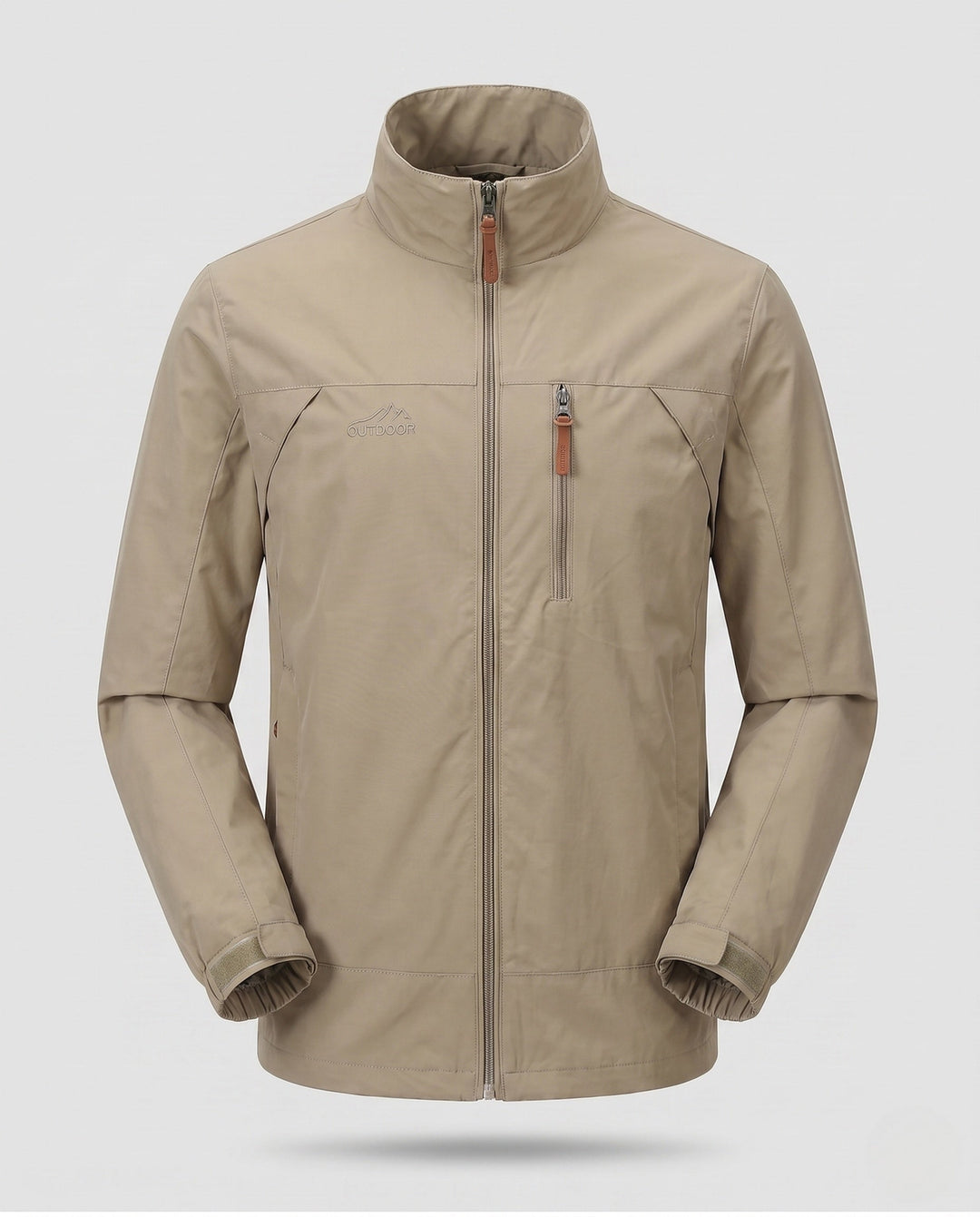 Men's lightweight windproof casual zip jacket with chest zipper pocket Hudson & Parker