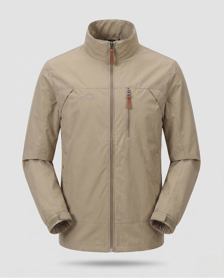 Men's lightweight windproof casual zip jacket with chest zipper pocket Hudson & Parker