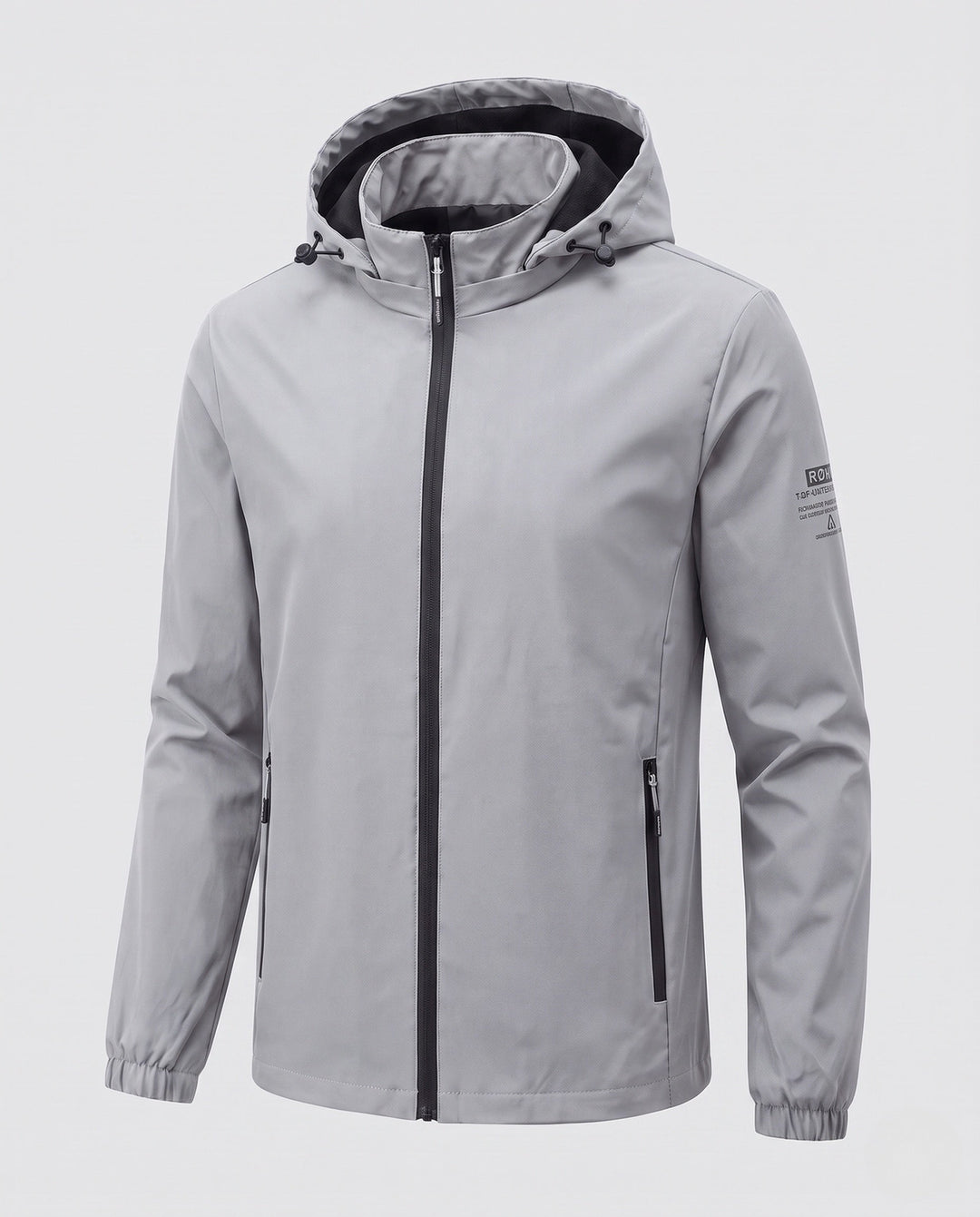 Men's lightweight windproof hoodie jacket with warming fleece lining and zippered pockets Hudson & Parker