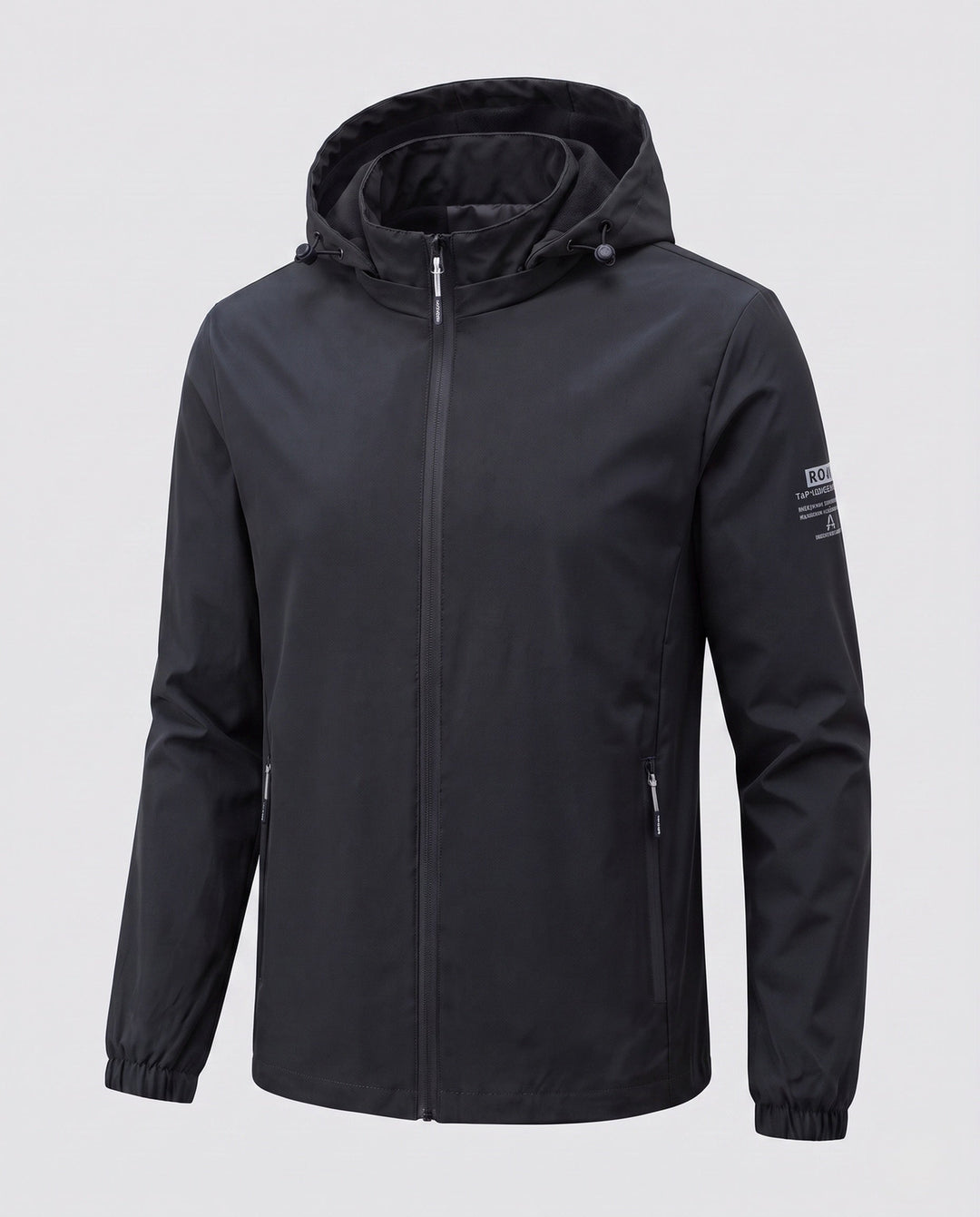 Men's lightweight windproof hoodie jacket with warming fleece lining and zippered pockets Hudson & Parker