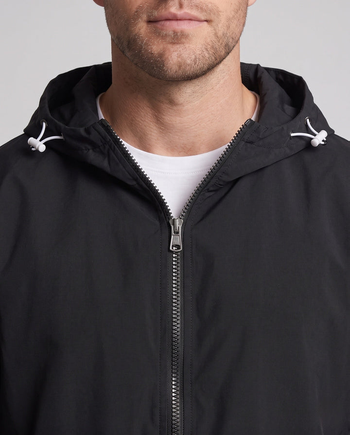 Men's lightweight hooded blouse with side zip sleeves and tape insert Hudson & Parker