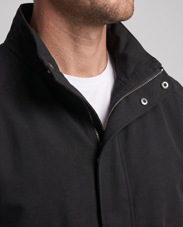 Men's Lightweight Windproof Casual Jacket with Stand Collar and Elastic Cuffs Hudson & Parker