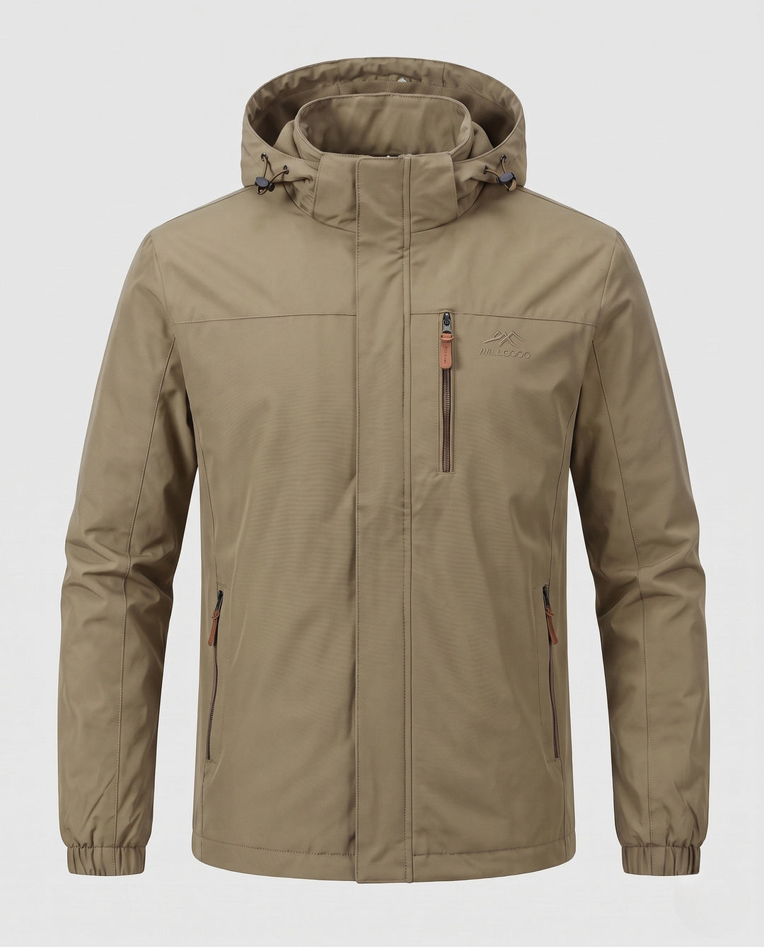 Men's lightweight windproof hooded jacket with warming thermo lining and chest zipper pocket Hudson & Parker
