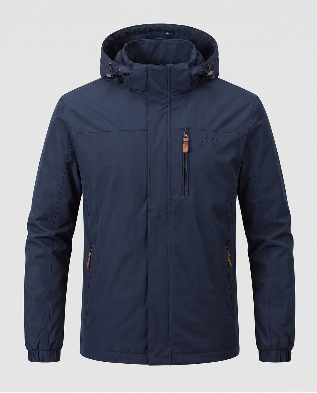 Men's lightweight windproof hooded jacket with warming thermo lining and chest zipper pocket Hudson & Parker