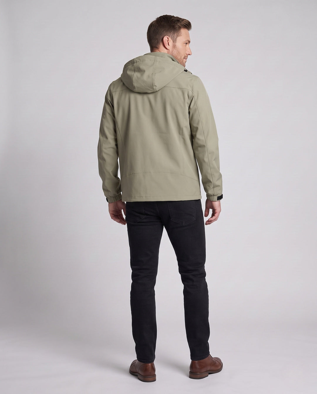 Men's Breathable Outdoor Jacket with Adjustable Hood Collar Hudson & Parker