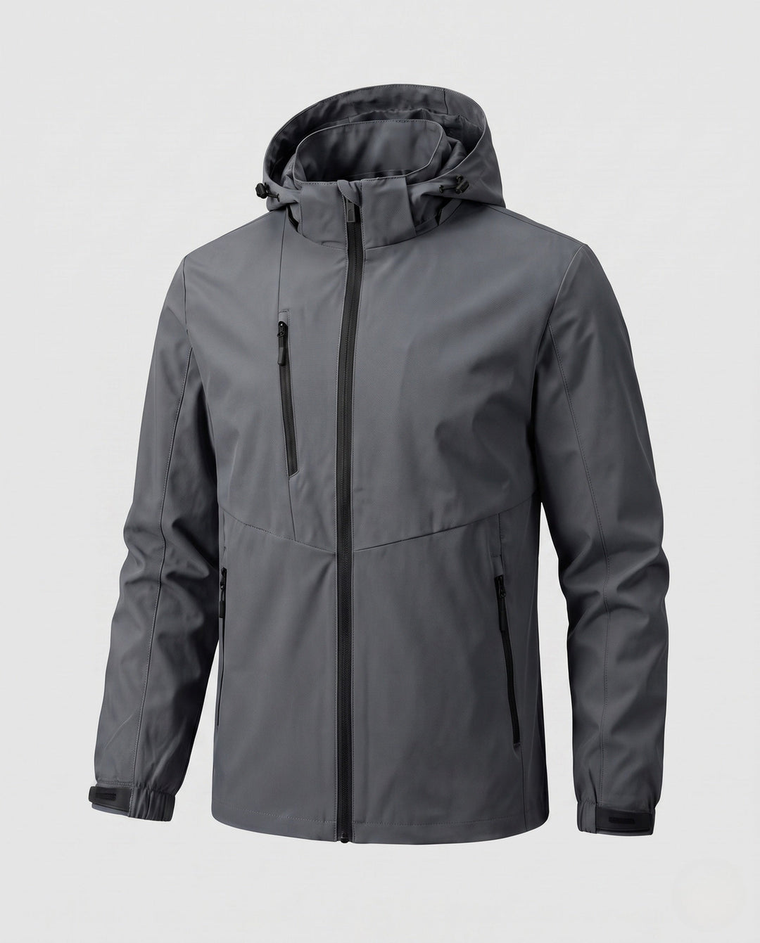 Men's Breathable Outdoor Jacket with Adjustable Hood Collar Hudson & Parker