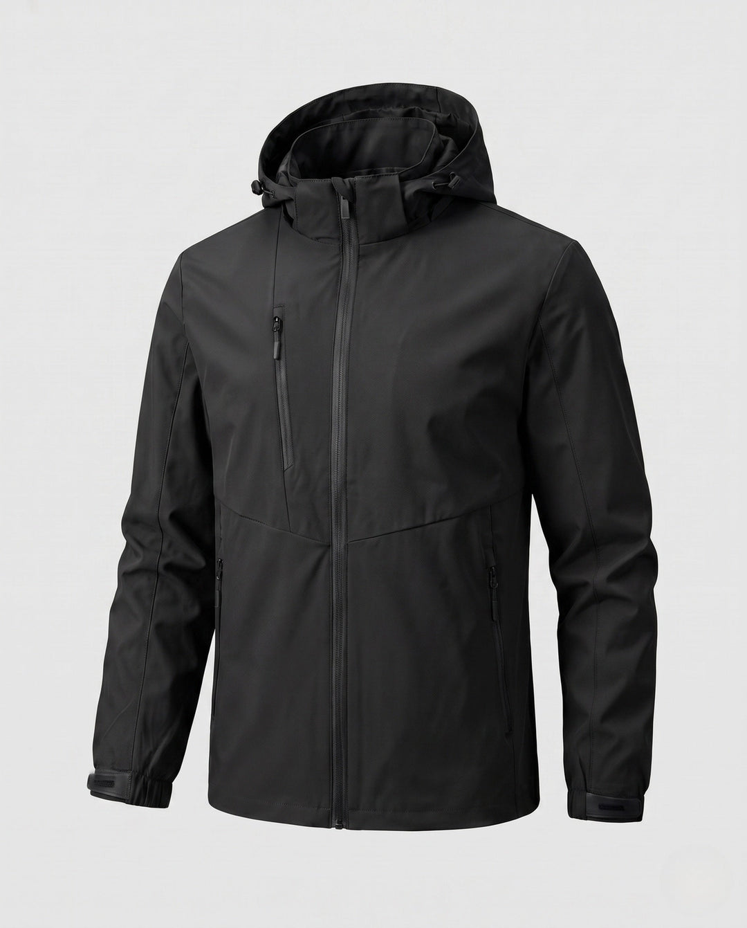 Men's Breathable Outdoor Jacket with Adjustable Hood Collar Hudson & Parker