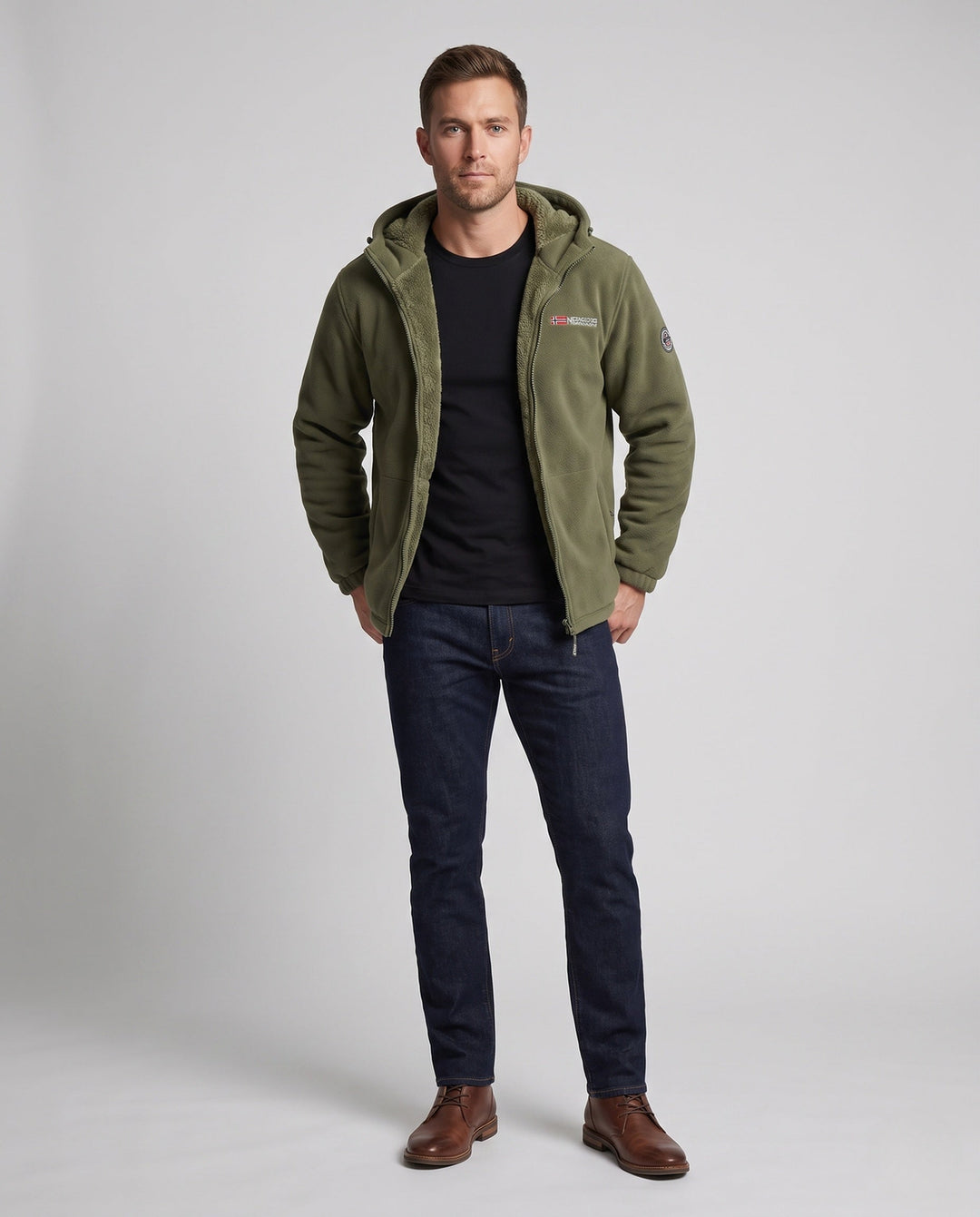 Men's Comfortable and Warm Fleece Jacket Hudson & Parker