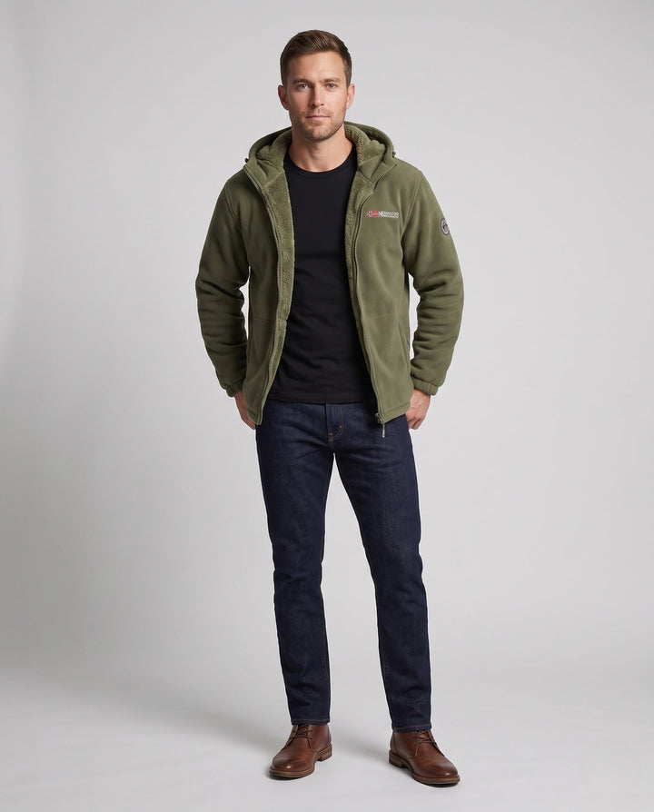 Men's Comfortable and Warm Fleece Jacket Hudson & Parker