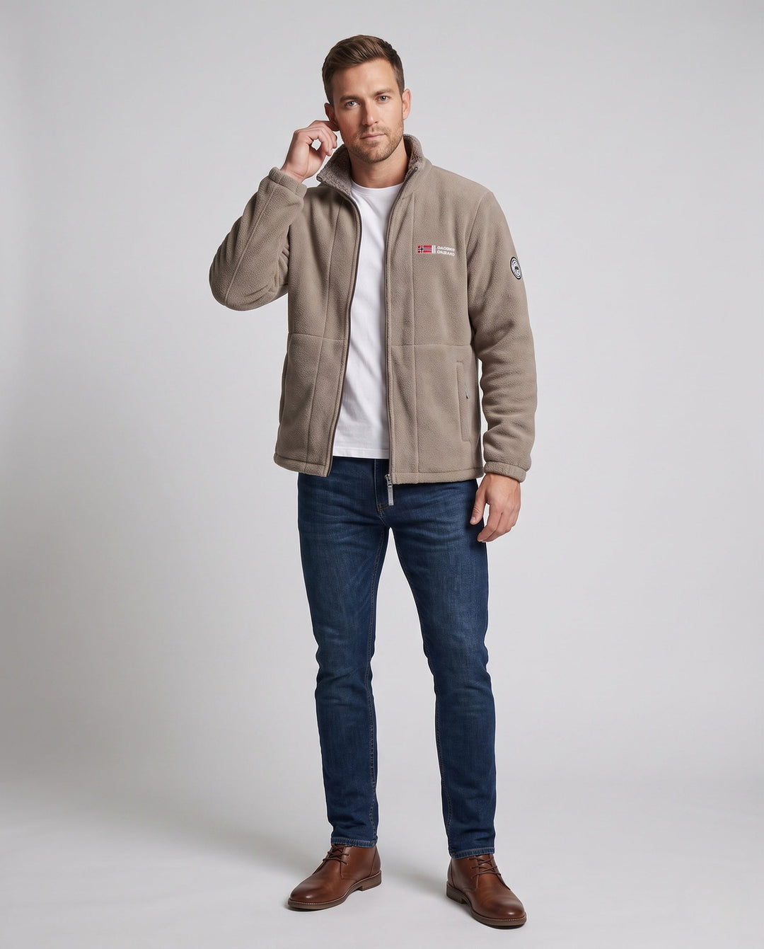 Men's fleece jacket with high-quality lining Hudson & Parker