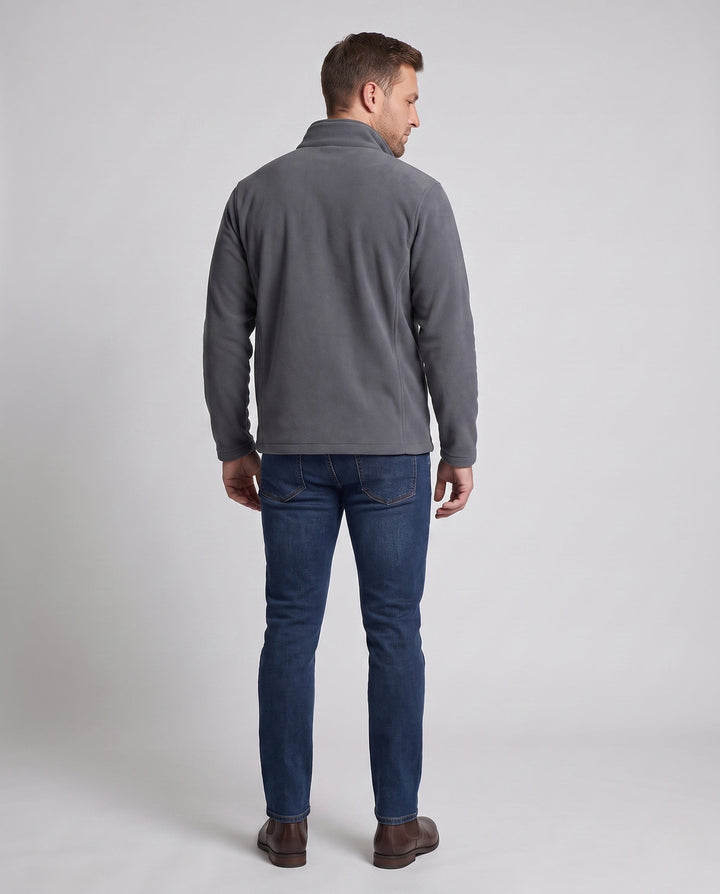 Men's fleece jacket with high collar and pockets Hudson & Parker
