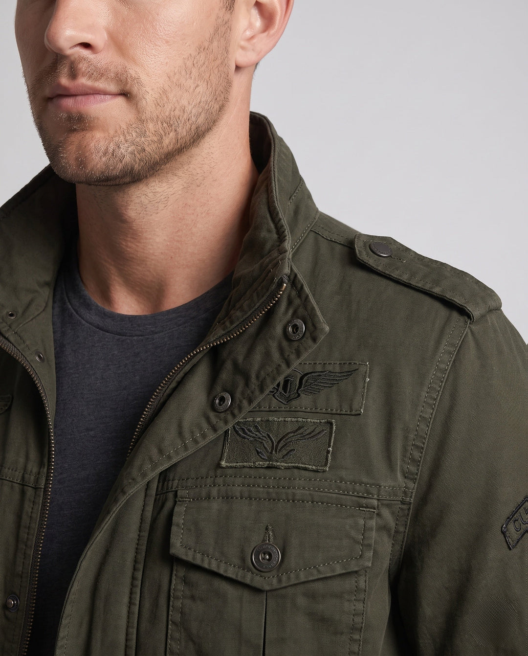 Men's Casual Jacket in Military Style Hudson & Parker