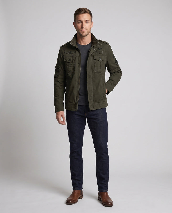 Men's Casual Jacket in Military Style Hudson & Parker