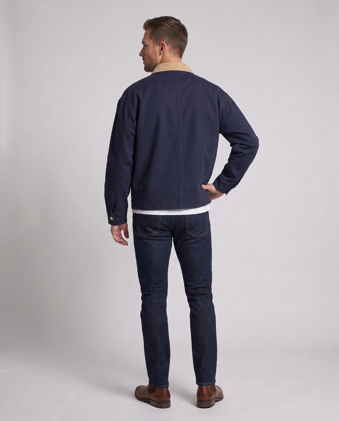 Men's leisure jacket with contrasting collar Hudson & Parker