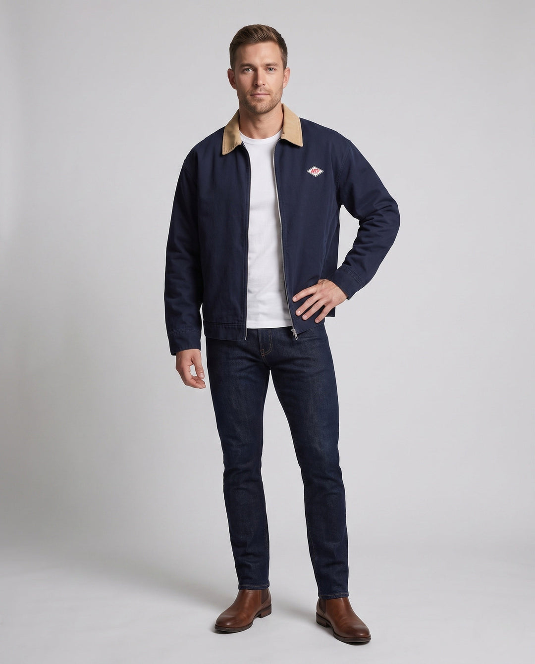 Men's leisure jacket with contrasting collar Hudson & Parker
